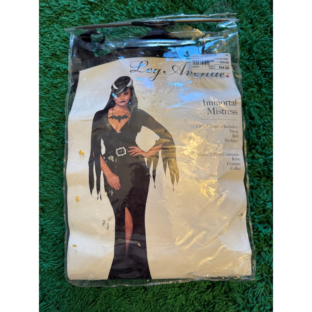 Leg Avenue Immortal Mistress Costume Womens S/M Black New 3pc Vampire Gothic